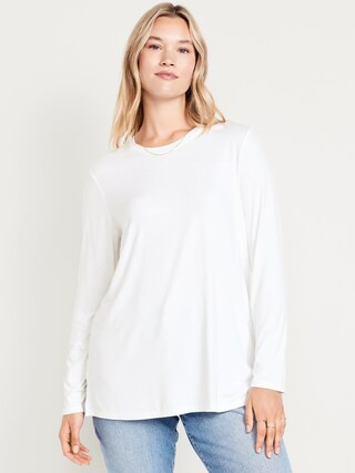 Luxe Long-Sleeve Crew-Neck Tunic | Old Navy (US)