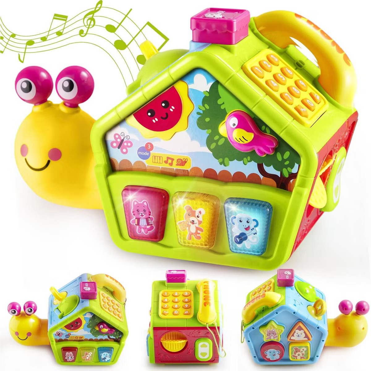 Joyfy Montessori Toys for 1 2 3 Year Old, Cute Snail Activity Cube for Baby Learning Educational ... | Target