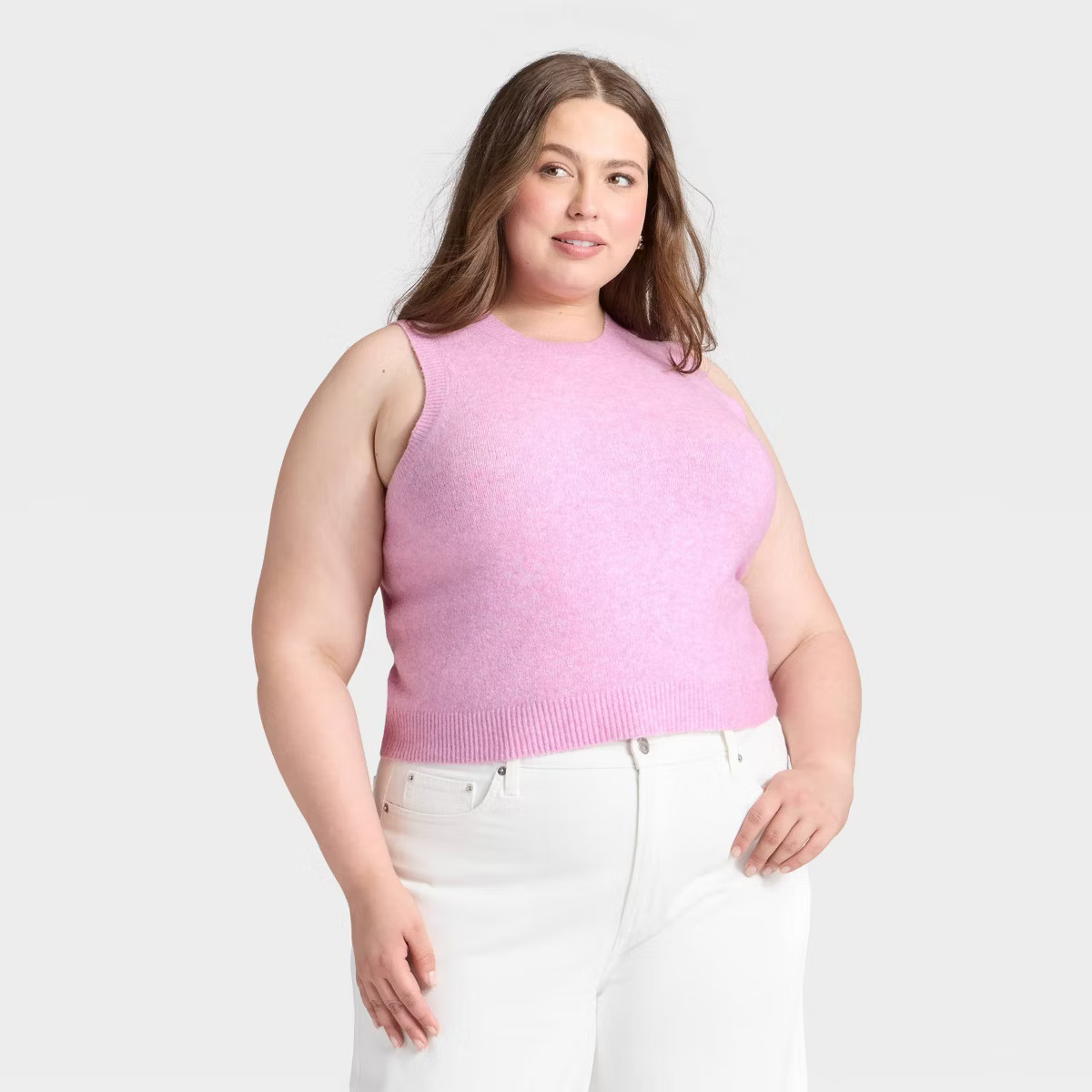 Women's Sweater Vest - Universal Thread™ Heather Pink XXL | Target