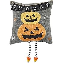 Mud Pie Halloween Dangle Leg Pillow, 9" x 9", Pumpkins 15 Count | Amazon (US)