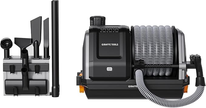 Giraffe Tools Wall-Mounted Vacuum Cleaner with 30 FT Retractable Hose, Wet Dry Vacuum Cleaner wit... | Amazon (US)