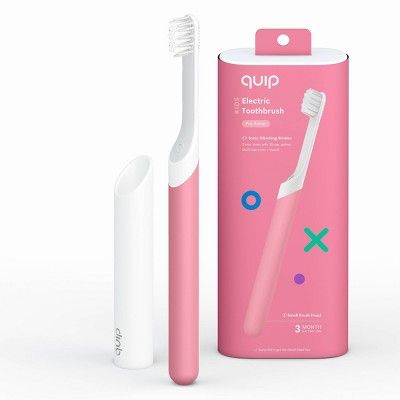 quip Rubber Kids' 2-Minute Timer Electric Toothbrush Starter Kit with Travel Case | Target
