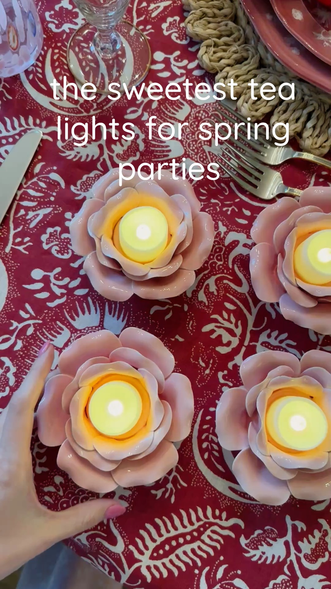 Just found the cutest tea light holders I think I’m going to use for Madeleine’s birthday coming up - I’m so excited to decorate but also makes me sad! But how cute would they be for Easter and other spring parties? Also I love to keep my table decorated in between seasons if I’m not doing anything and have loved having my Valentine’s decor still out because it’s so happy for spring! I hope y’all have a great weekend💐

#LTKWatchNow