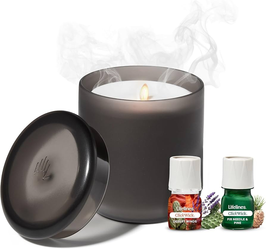 Lifelines Flameless Candle Aromatherapy Essential Oil Diffuser with 2 ClickWick Essential Oil Ble... | Amazon (US)