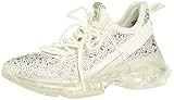Steve Madden Women's Maxima Sneaker, White Multi Rhinestone, 9.5 | Amazon (US)