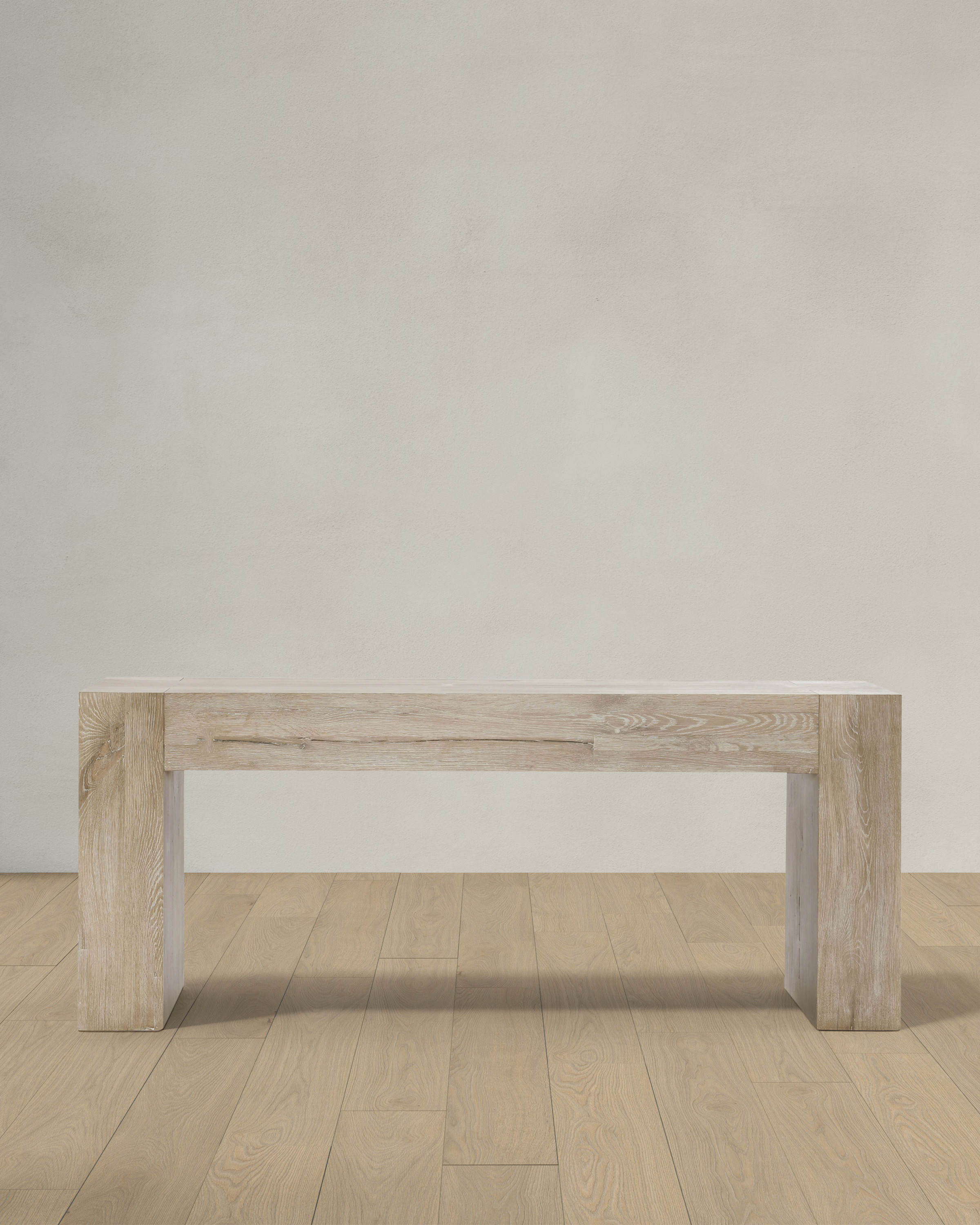 Reclaimed Oak Waterfall Console Table		 		 in Cafe Brown | Quince