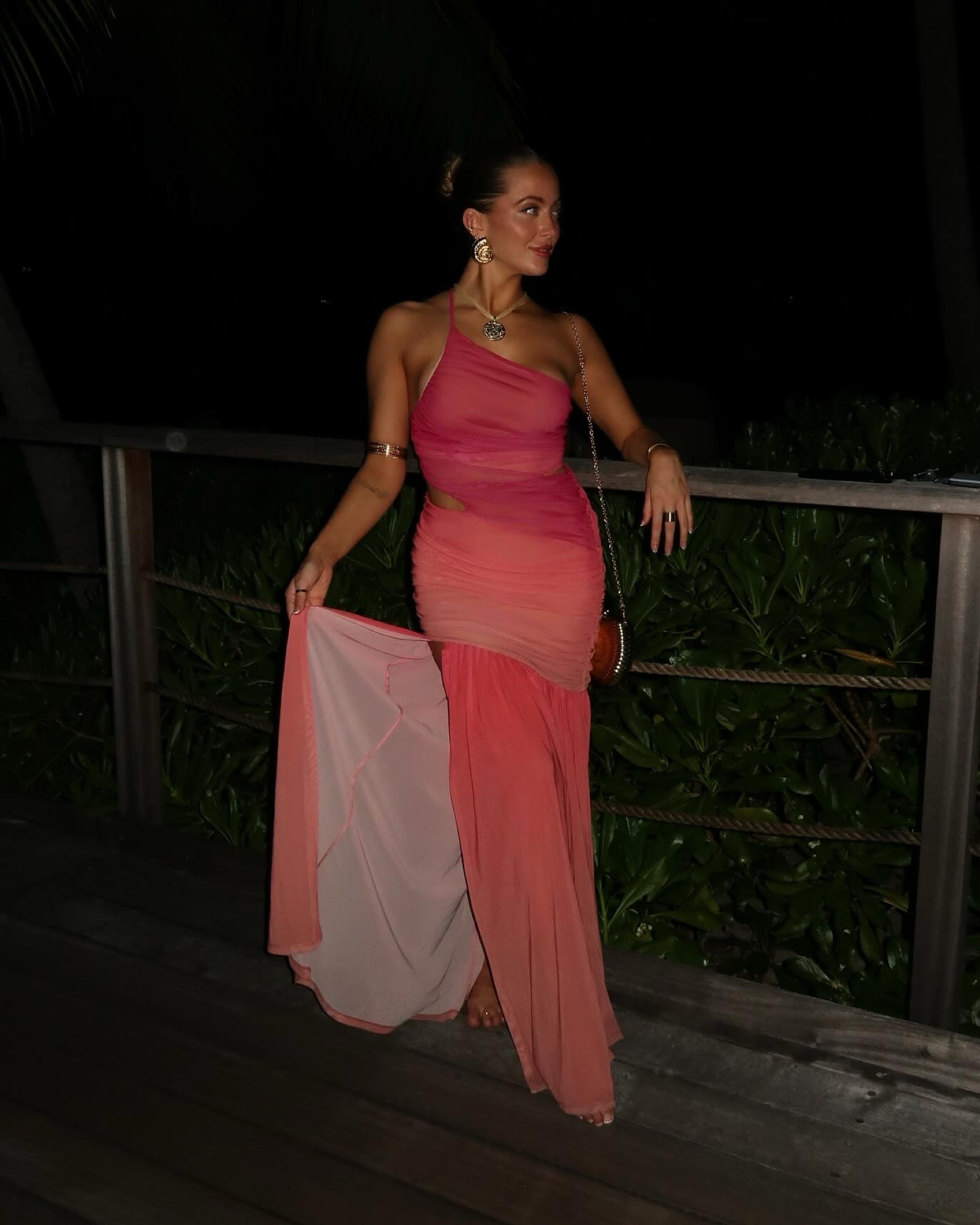 chinese dress ladies Italia Azure Halterneck Maxi Dress Oyster XL