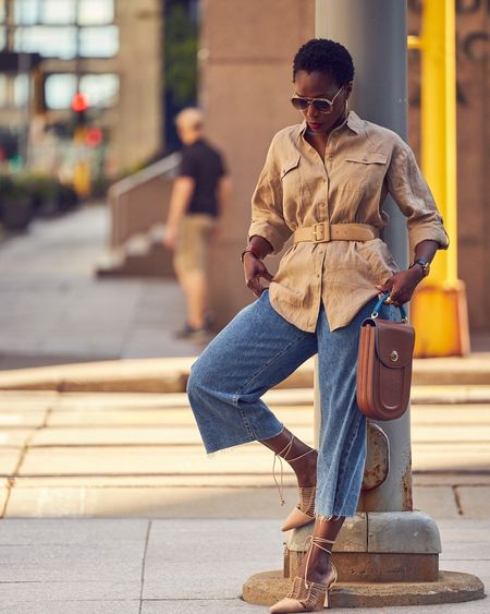 Blue jeans with a neutral belted shirt and heeled sandals for a simple and elevated casual vibe 💙 Abercrombie, Jeans Outfits, Linen Shirts, Belts, Comfortable Shoes, Leather Bags, Neutral Style, Spring Summer Style, Affordable Style

#LTKStyleTip #LTKOver40 #LTKMidsize