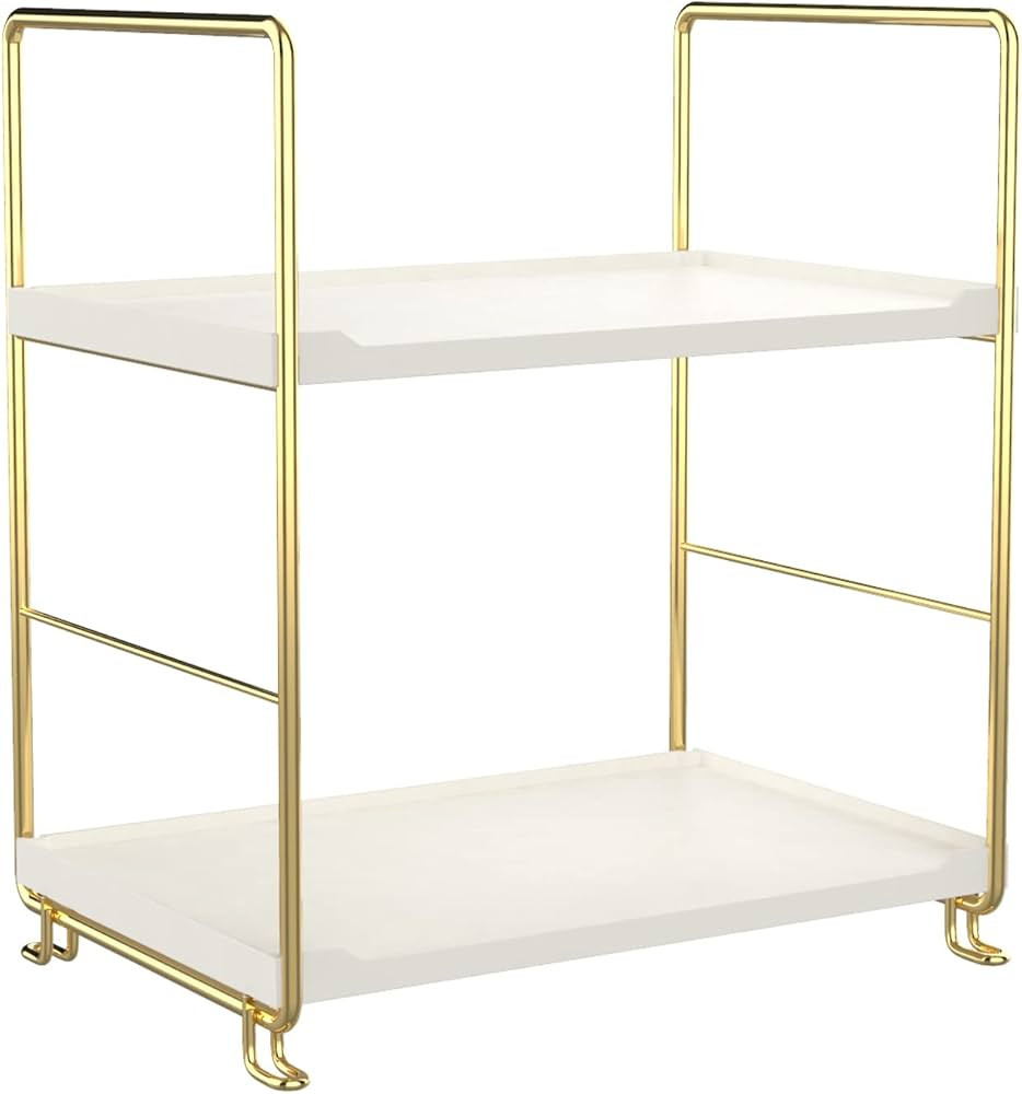 kaileyouxiangongsi 2-Tier Kitchen Spice Rack - Freestanding Stackable Bathroom Countertop Storage... | Amazon (US)