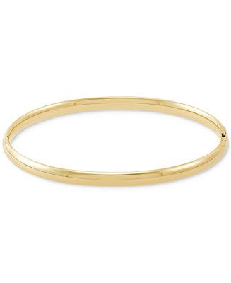 14k Gold Polished Hinge Bangle Bracelet | Macy's