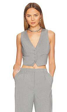 Callista Pin Stripe Vest
                    
                    Bardot | Revolve Clothing (Global)