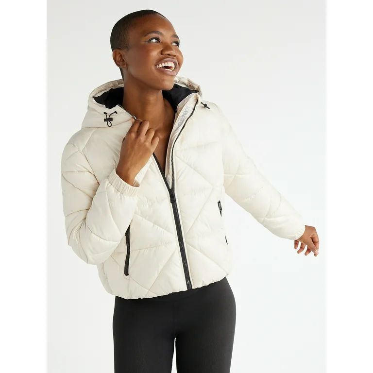 Love & Sports Women's Puffer Jacket with Hood, Sizes XS-3XL - Walmart.com | Walmart (US)