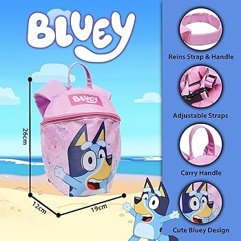 Bluey Kids Girls Backpack with Reins & Harness Toddler Bag Ages 1-4 Years - Pink | Amazon (UK)