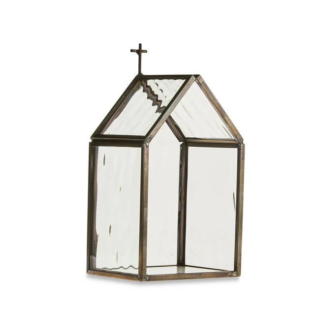 Glass Church Christmas Decoration, Black, 5 in, by Holiday Time | Walmart (US)