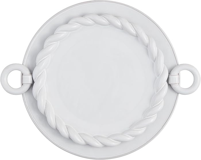 Mud Pie Twisted Round Nested Platter; small 11" dia | large 12 3/4" dia | Amazon (US)