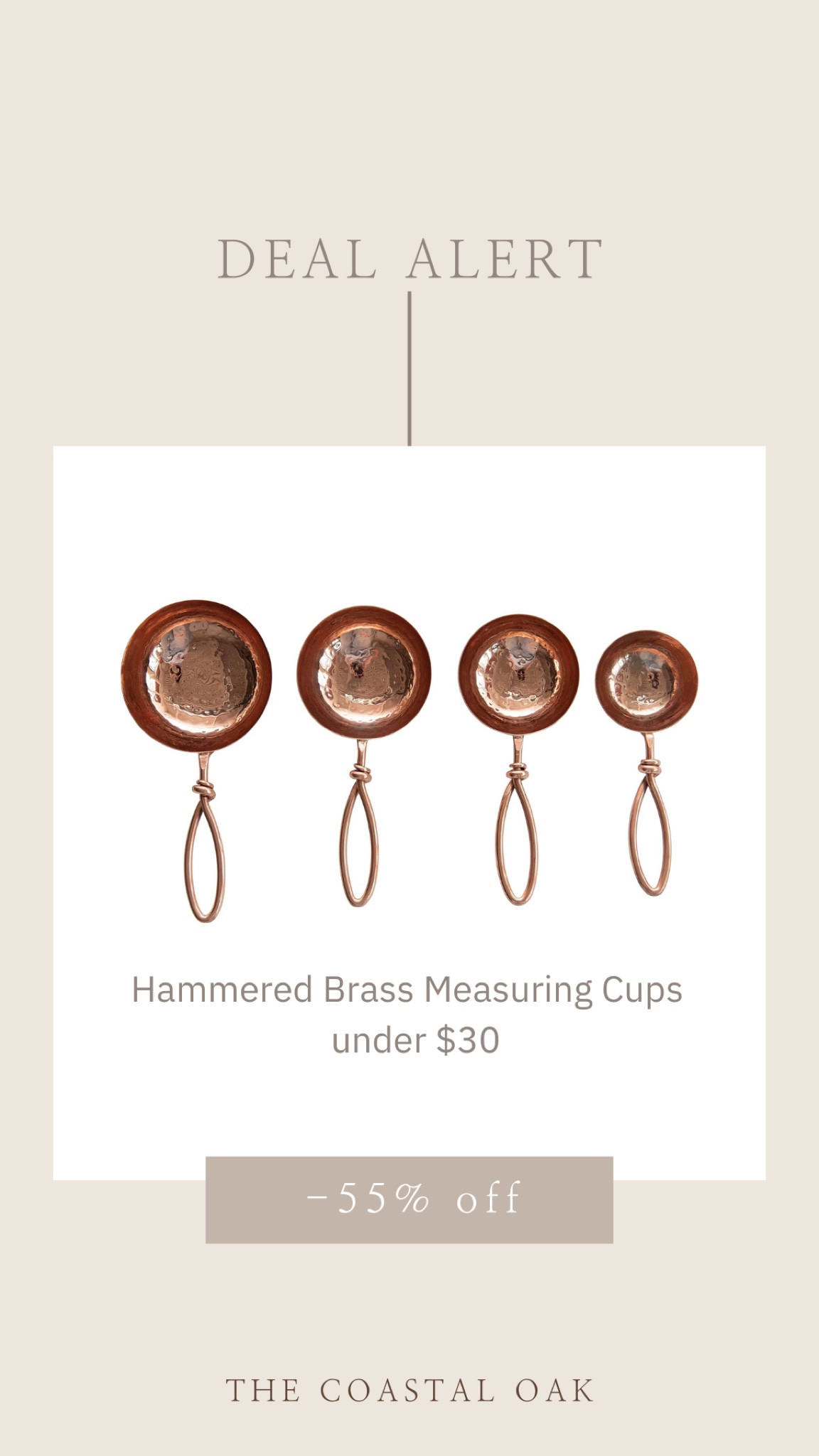 Love these vintage hammered brass measuring cups! Gives such an eclectic look to kitchenware! 

#LTKHome #LTKFindsUnder50 #LTKSaleAlert