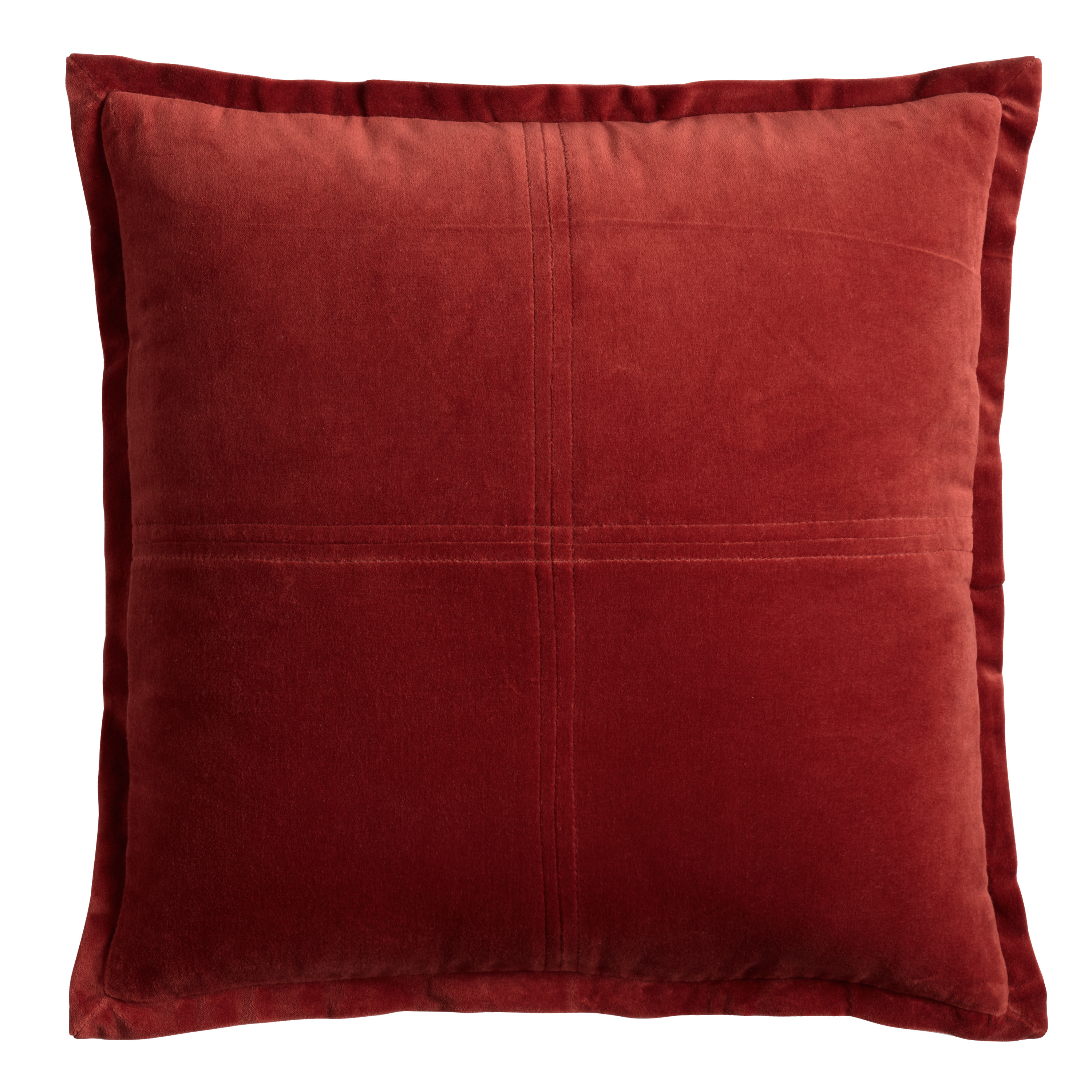 Washed Velvet Grid Throw Pillow | World Market