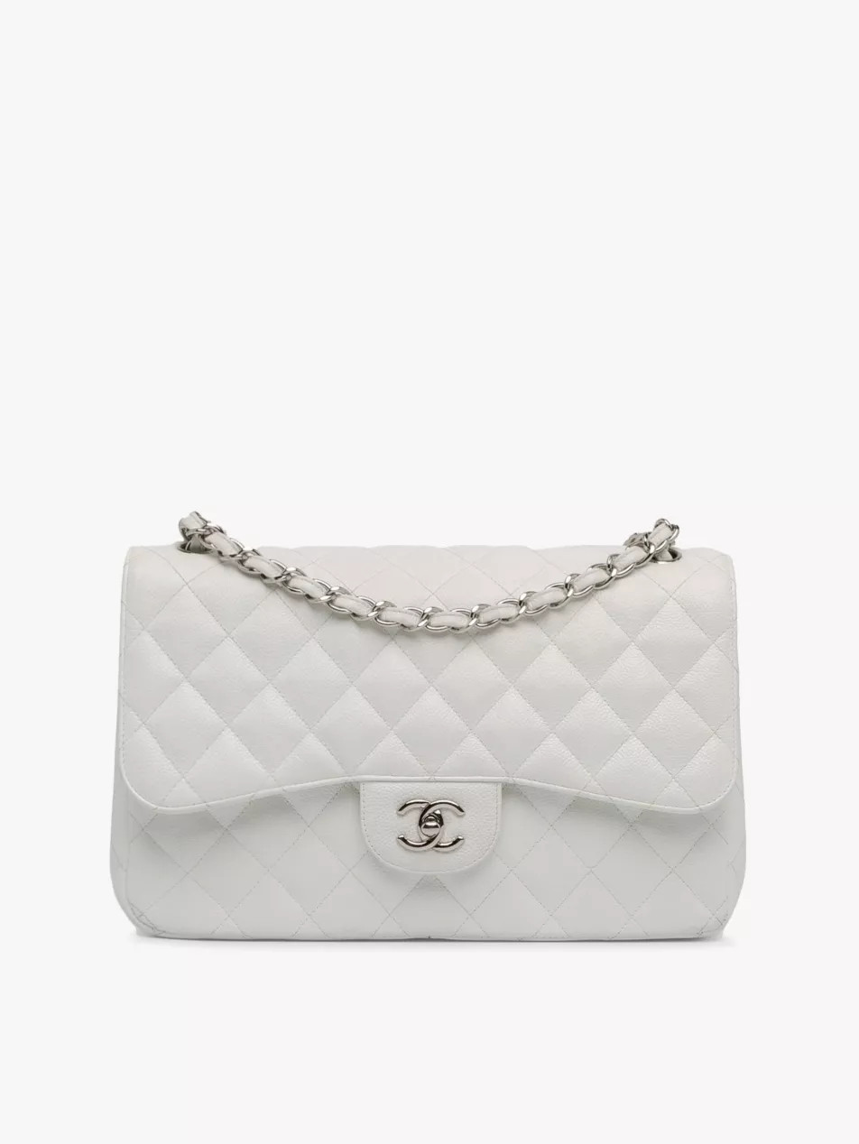 Pre-loved Chanel Jumbo leather shoulder bag | Selfridges
