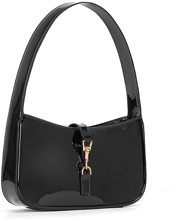 JQWSVE Shoulder Bags for Women Burgundy Purse Trendy Small Handbag Faux Leather Shoulder Purse Ev... | Amazon (US)