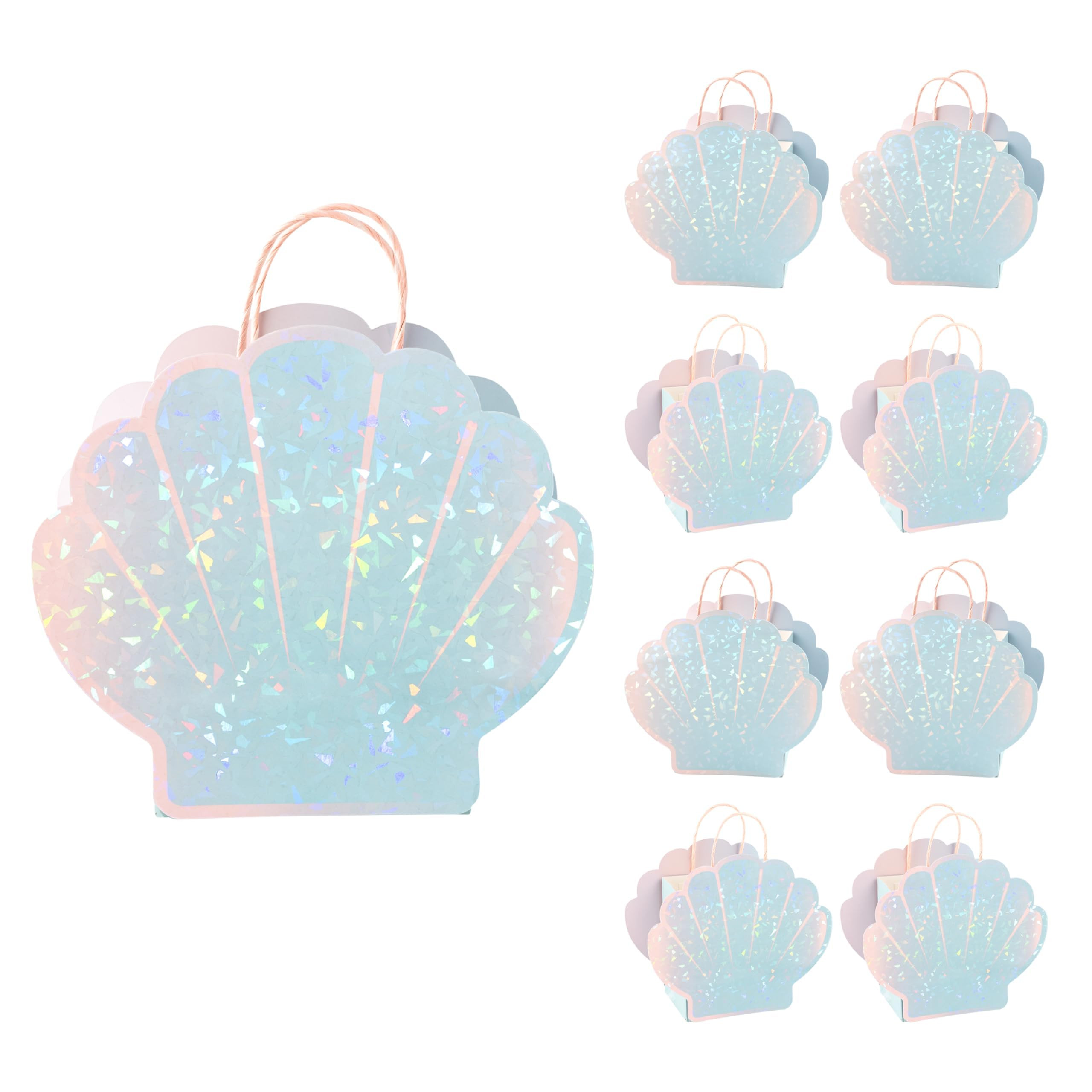 Cheerland Mermaid Party Favor Bag Seashell Gift Bags for Shell Mermaid Birthday Decorations and U... | Amazon (US)