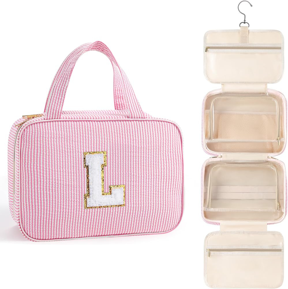 TOPEAST Travel Toiletry Bag Makeup Bag - Hanging Toiletry Bag for Women, Portable Toiletries Trav... | Amazon (US)