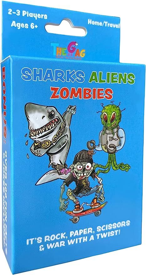 Sharks Aliens Zombies: Fun Card Game for Kids Played Like Rock Paper Scissors War for Boys Girls ... | Amazon (US)