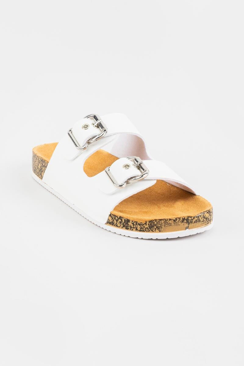 Qupid Luka Double Buckle Sandals | Francesca’s Collections