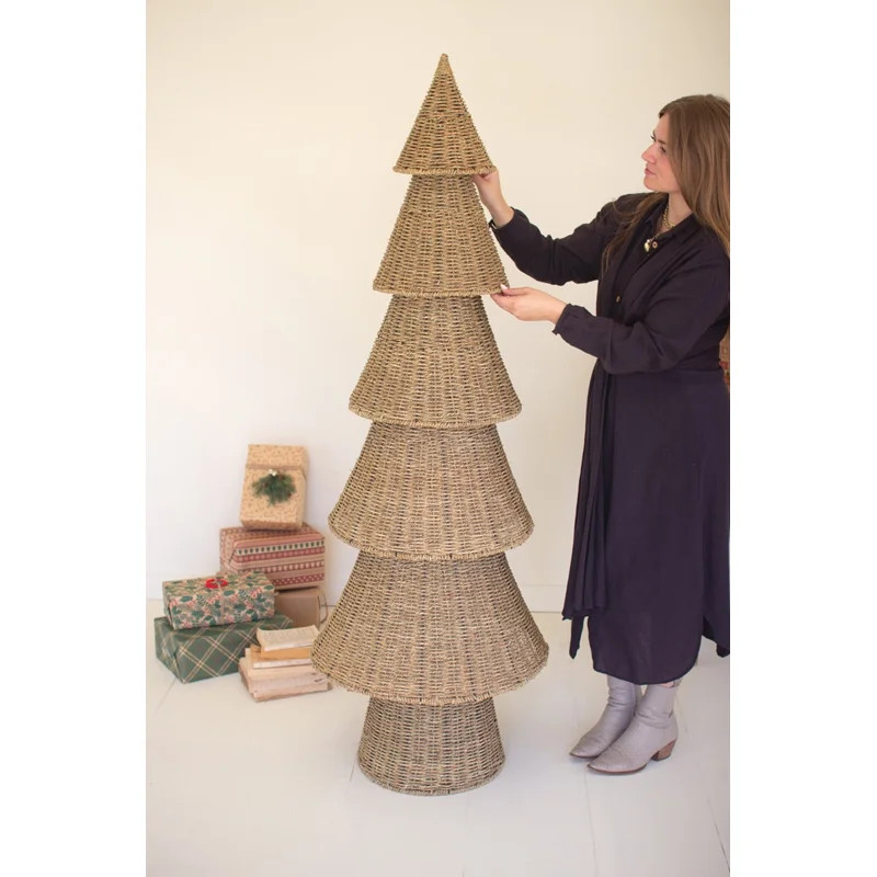 Kalalou Handcrafted Wild Vetch Vine Christmas Tree \u2013 Farmhouse Holiday Accent | Wayfair North America