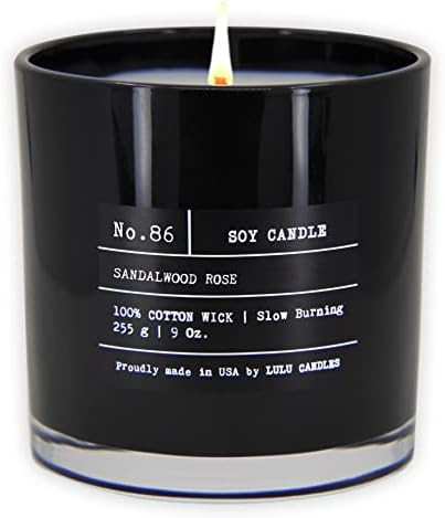 Lulu Candles | Sandalwood Rose | Luxury Scented Soy Jar Candle | Hand Poured in The USA | Highly Sce | Amazon (US)