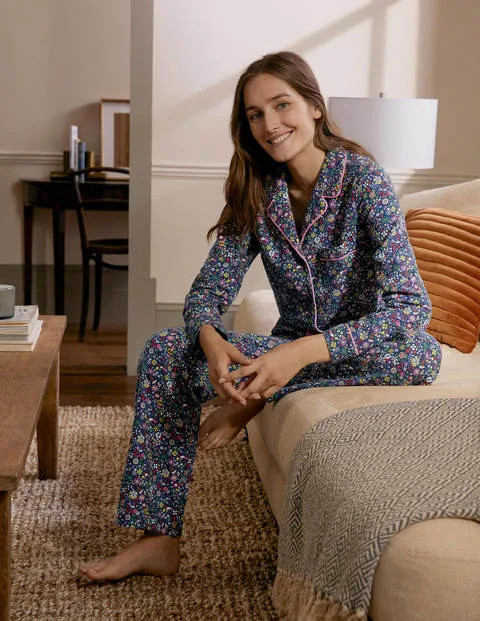 Vanessa Cosy Pajamas - Galaxy Blue, Prairie Floral | Boden US | Boden (US)