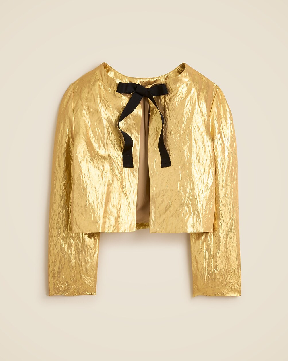 Collection lady jacket in crinkled lamé | J. Crew US
