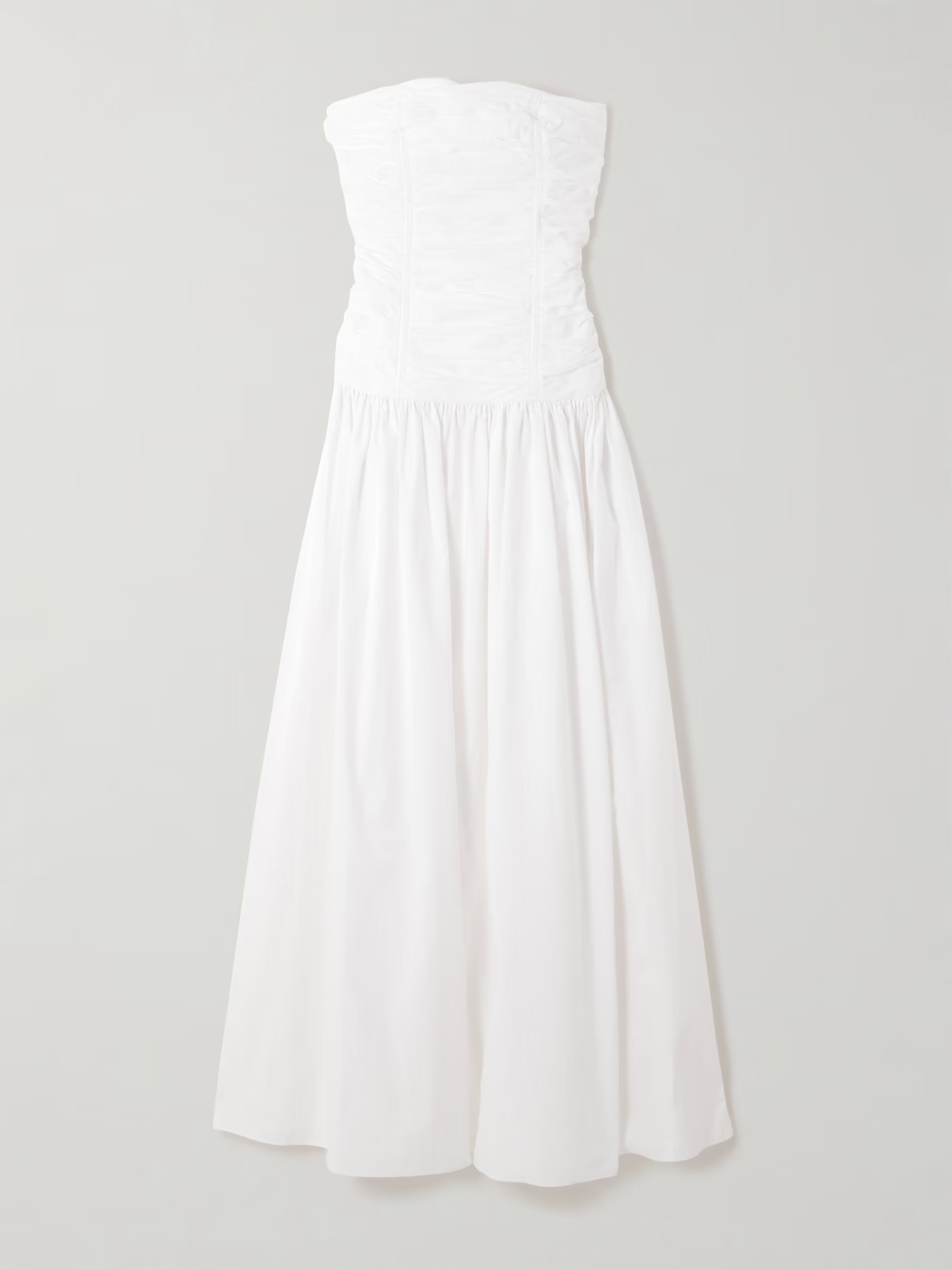 Strapless organic cotton-poplin maxi dress | NET-A-PORTER APAC