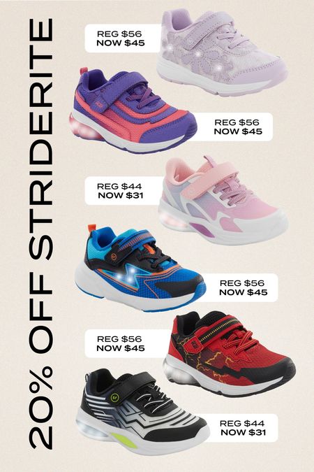Striderite has 20% off for the sneaker sale!
