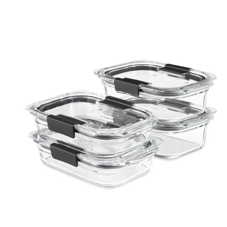 Rubbermaid Brilliance Glass Variety Set of 4 Food Storage Containers with Latching Lids | Walmart (US)