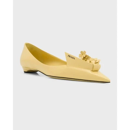 Retail 1,120 - Prada Leather ballet flats in Yellow | eBay US