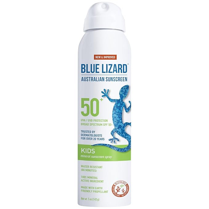 BLUE LIZARD Mineral Sunscreen Kids SPF 50+ Spray, 5 Fl Oz | Amazon (US)