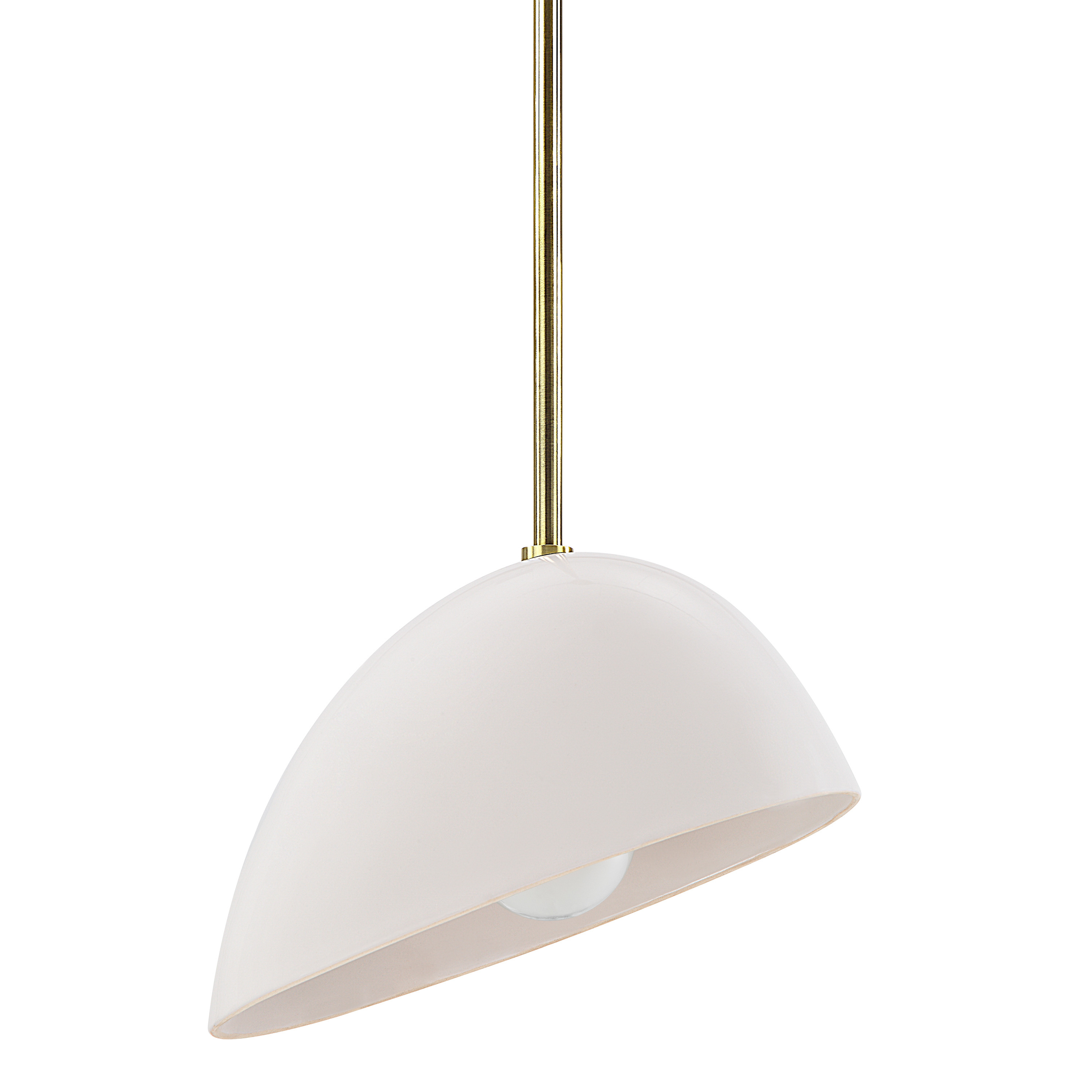 Corio Gold Metal And White Ceramic Asymmetrical Pendant Lamp | World Market