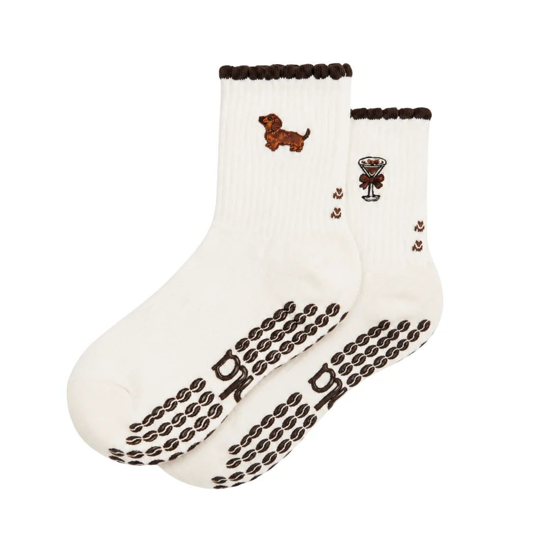 The Weenie & Espresso Martini Grip Sock | Almla Active