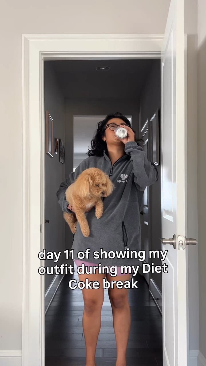 today’s @dietcoke break has a very special guest 🐾 also obsessed with this new @targetstyle dress!!