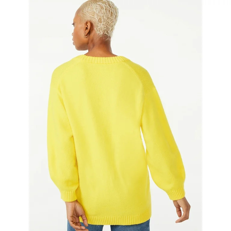 Free Assembly Women's U Neck Tunic Sweater | Walmart (US)