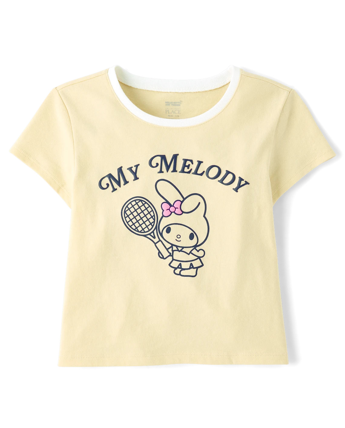 Girls My Melody™ Puff Print Tennis Ringer Baby Tee - yellow | The Children's Place