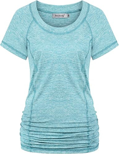 Ninedaily Womens Workout Top Running Yoga Shirt Summer Short Sleeve Casual Tunic | Amazon (US)
