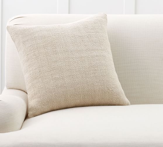 Faye Textured Linen Pillow Covers | Pottery Barn (US)