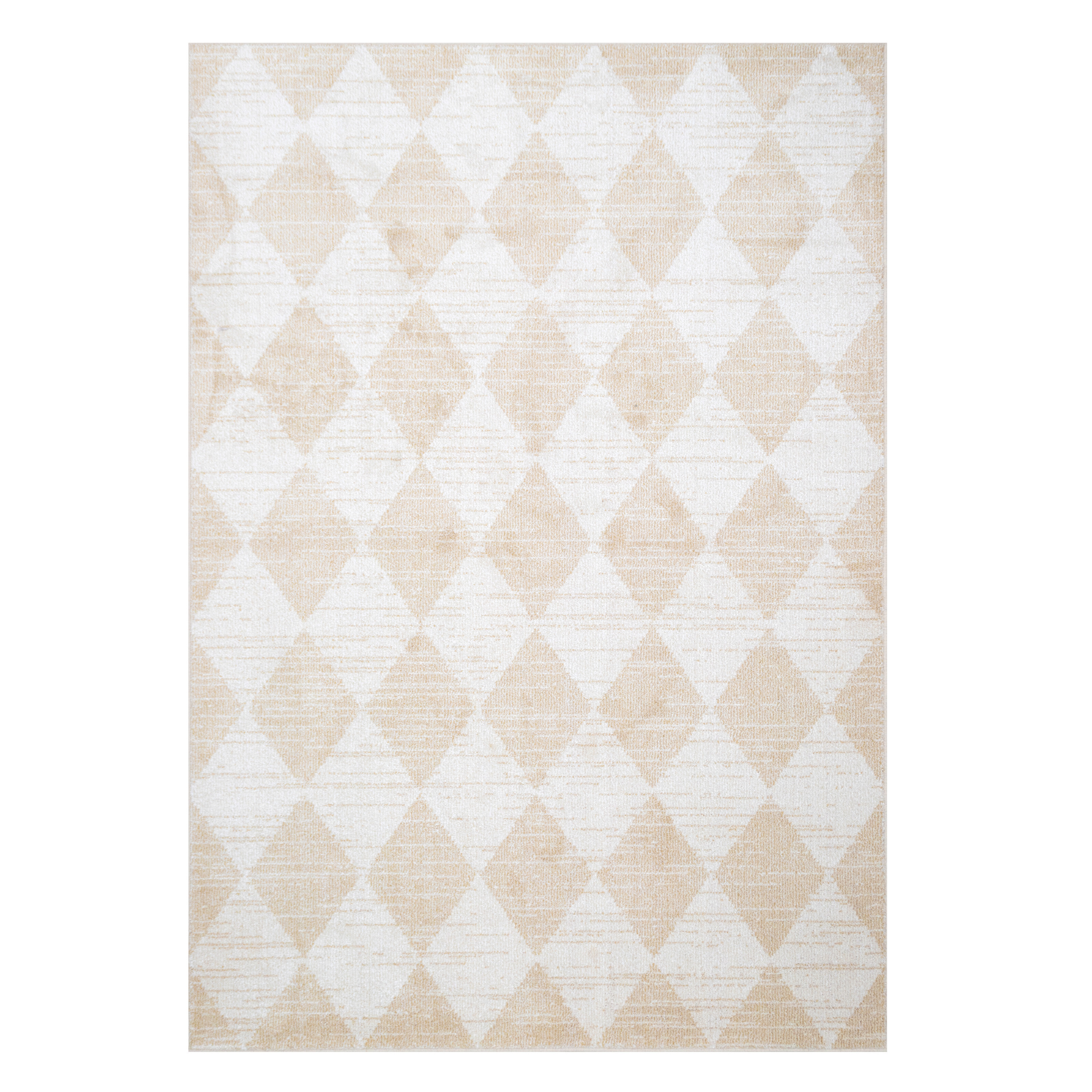 My Texas House Bronwyn 2' X 3' Beige Geometric Area Rug | Walmart (US)