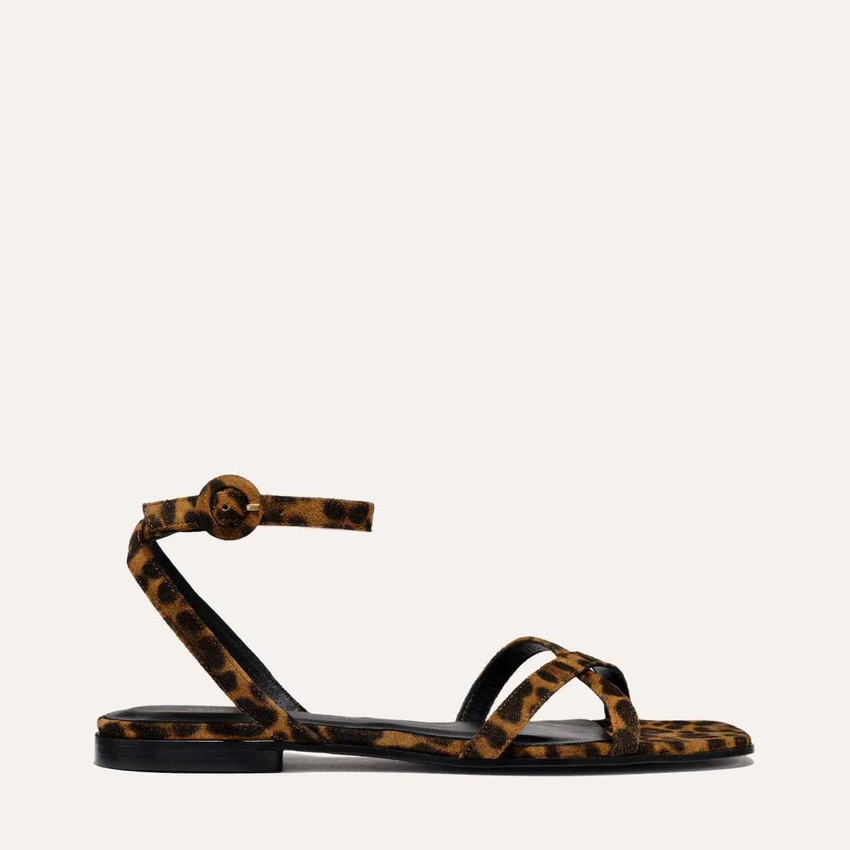 The Flat Sandal - Leopard Suede | Margaux