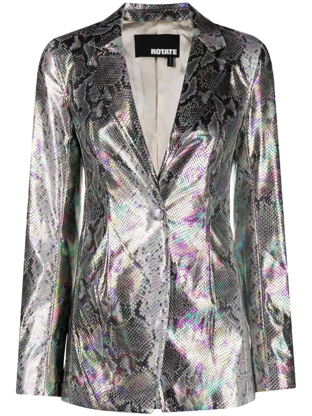 snake-print single-breasted blazer | Farfetch Global