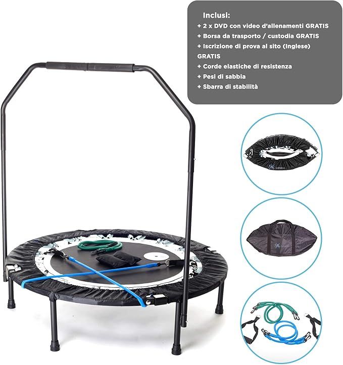 Maximus Pro Quarter Foldable Rebounder Mini Trampoline for Adults Includes 2 x DVD's + 7 Workouts... | Amazon (US)