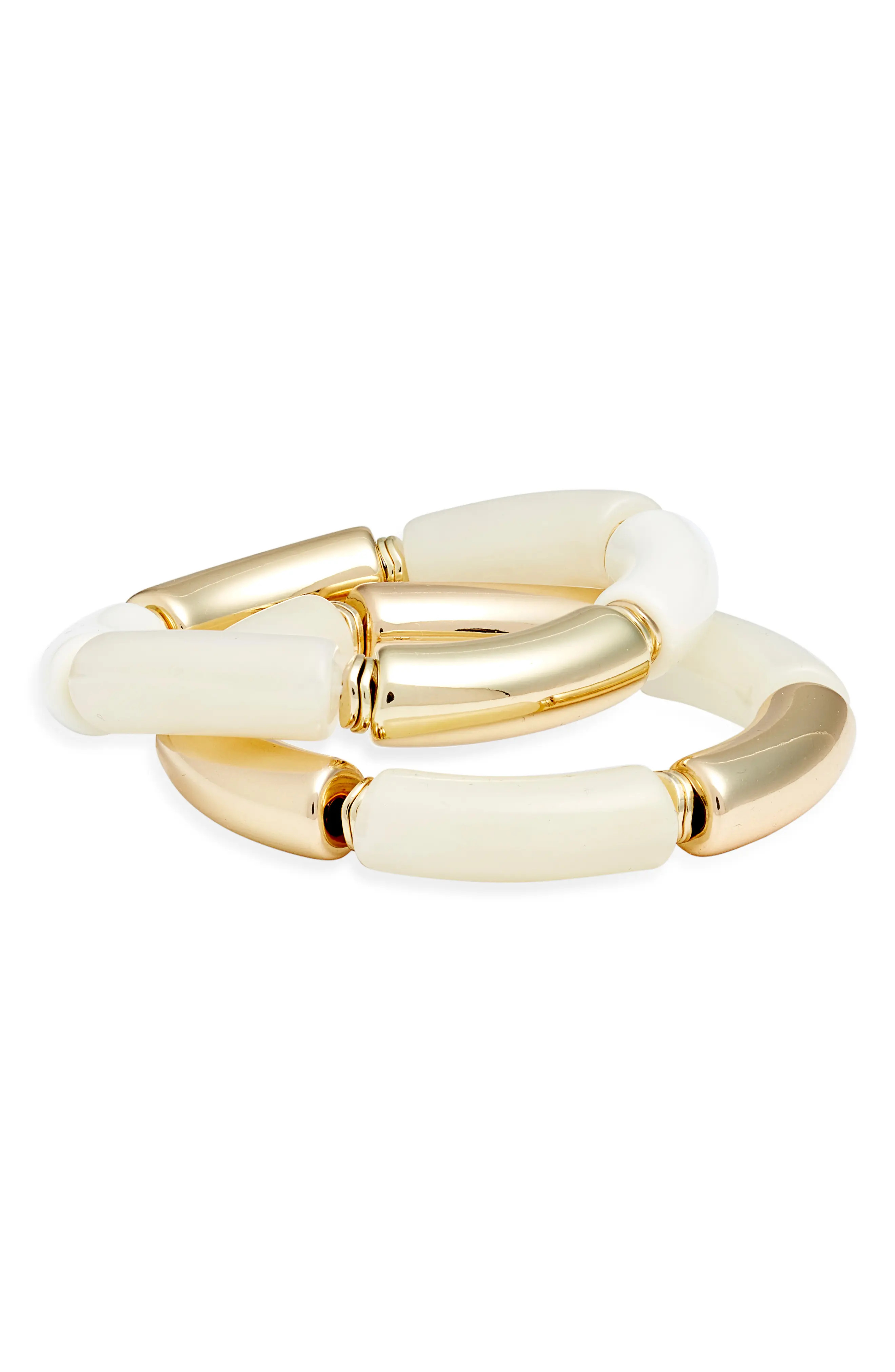Nordstrom Set of 2 Tube Stretch Bracelets (Women) | Nordstrom | Nordstrom