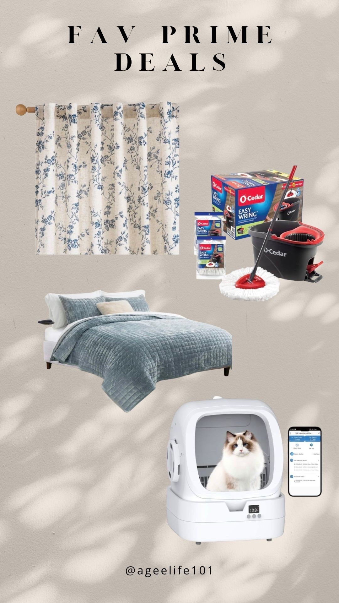 More fav Prime Deals! 
-I have put the curtains in my mom’s living room and they’re so pretty! Great quality and also come in black, green, gray, and tan 
-I have put velvet bedspread in a clients bed room. Very very pretty in person, all colors were on sale when linked 
-I’ve just been eyeballing the mop and auto clean cat box 👀

#LTKdayinmylife #LTKHome #LTKSaleAlert