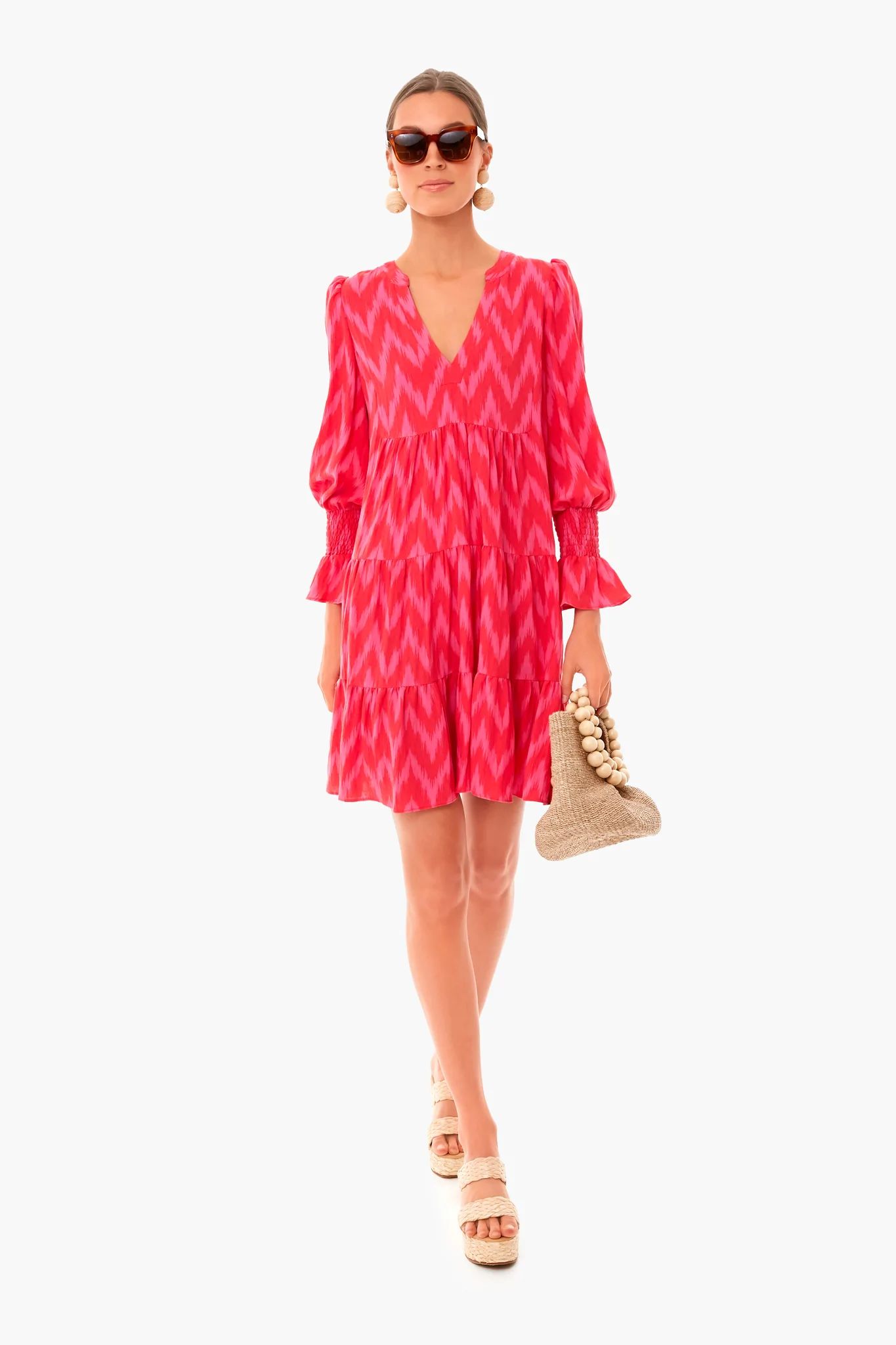 Hot Pink Ikat Kenzo Dress | Tuckernuck (US)